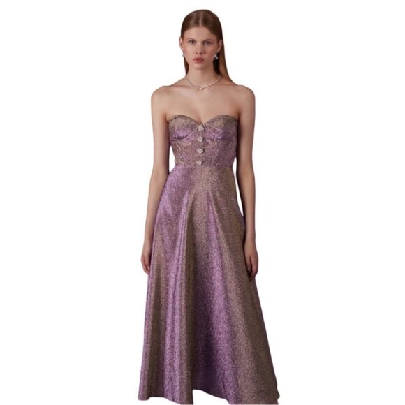 NWT Nocturne Strapless Dress Sweetheart Neckline‎ Heart-Shaped Button, Prom - Picture 5 of 16